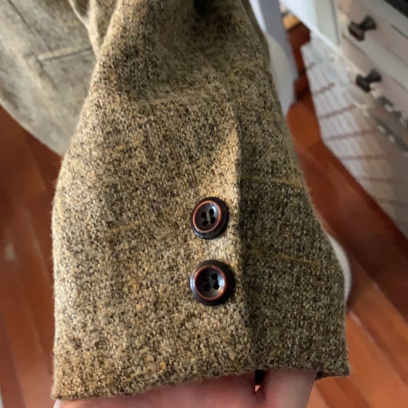 Luobo Bei Bei Tan Wool Blazer W/Label Arrow Broach Size XSmall - Picture 4 of 10